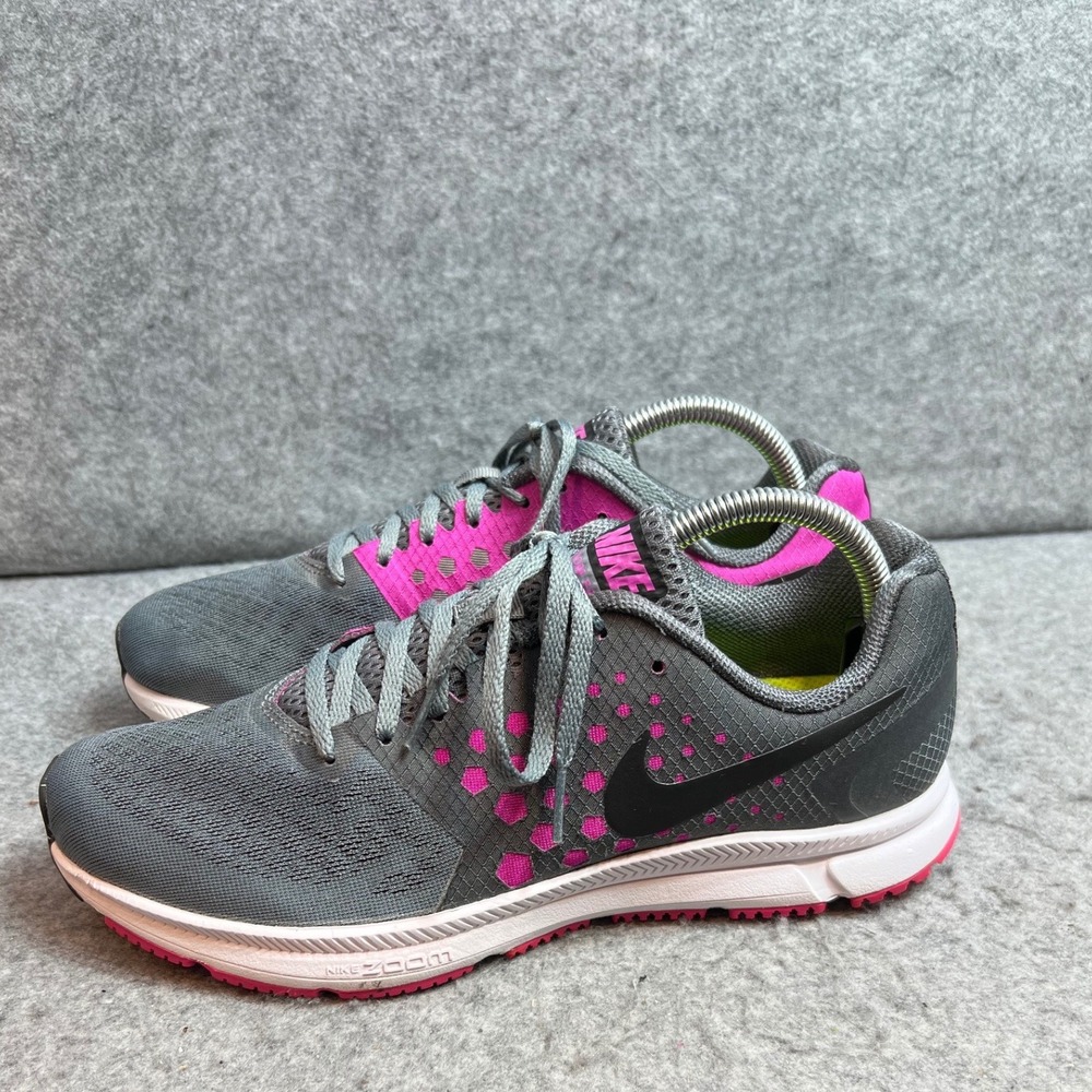 Nike Zoom Span Womens Running Shoes Grey Pink Athletic Sneakers Size 10 - Picture 2 of 8